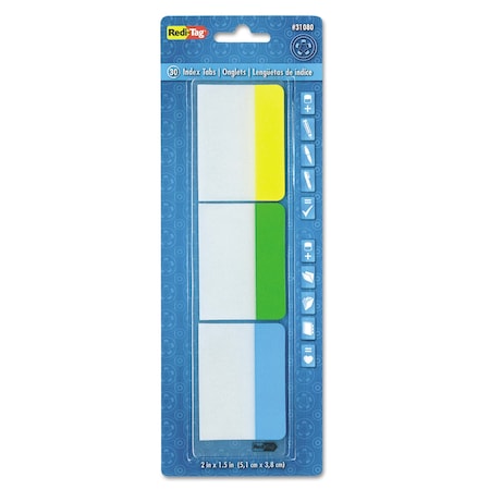 Redi-Tag Write-On Self-Stick Index Tabs 2", Pk30 31080
